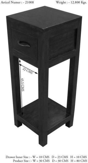 Telefontisch Akazie 30x30x80 nougat lackiert OXFORD #44