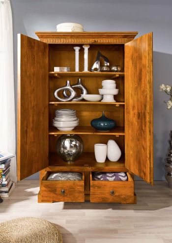 Kleiderschrank Akazie 108x64x180 honig  lackiert OXFORD #0509