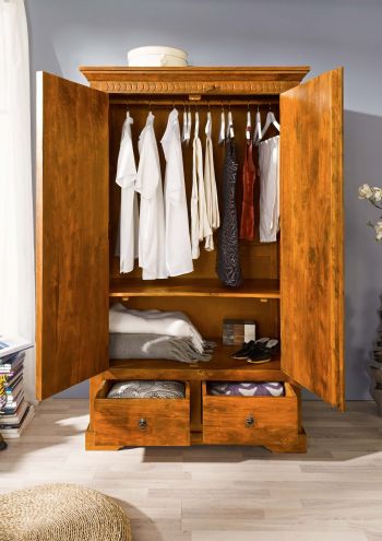 Kleiderschrank Akazie 108x64x180 honig  lackiert OXFORD #0509