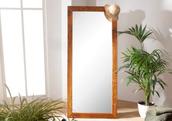 Standspiegel Akazie 75x3x175 honig lackiert OXFORD #0319