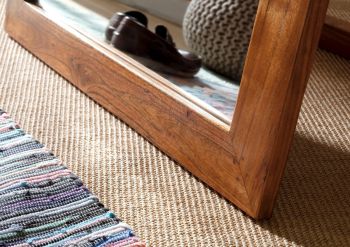 Standspiegel Akazie 75x3x175 honig lackiert OXFORD #0319
