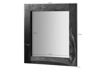 Spiegel Sheesham 60x3x65 walnuss lackiert TORONTO #314