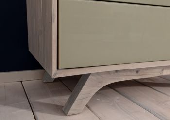 Kleiderschrank Akazie 90x50x175 braun-creme lackiert TROMSO #002