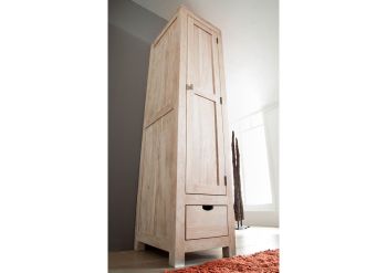 Schrank Akazie 48x60x200 white stone getüncht  NATURE WHITE #98