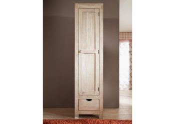 Schrank Akazie 48x60x200 white stone getüncht  NATURE WHITE #98