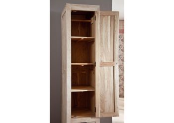 Schrank Akazie 48x60x200 white stone getüncht  NATURE WHITE #98