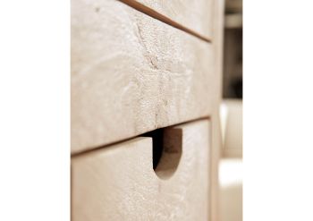 Schrank Akazie 48x60x200 white stone getüncht  NATURE WHITE #98