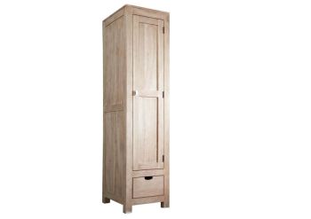 Schrank Akazie 48x60x200 white stone getüncht  NATURE WHITE #98