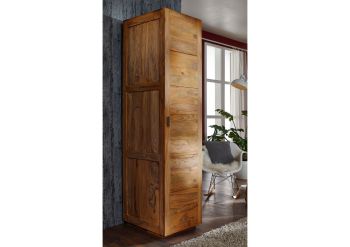 Kleiderschrank Sheesham 48x61x200  braun geölt NATURE BROWN #502