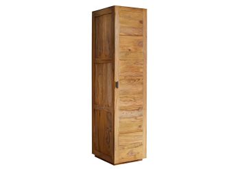 Kleiderschrank Sheesham 48x61x200  braun geölt NATURE BROWN #502
