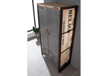 Schrank Mango 100x50x190 natur bedruckt FACTORY #137