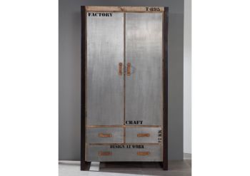 Schrank Mango 100x50x190 natur bedruckt FACTORY #137