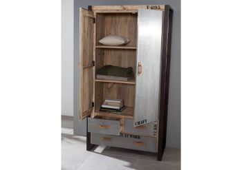 Schrank Mango 100x50x190 natur bedruckt FACTORY #137