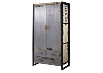 Schrank Mango 100x50x190 natur bedruckt FACTORY #137