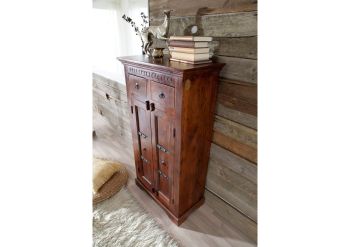 Schrank Akazie 72x38x132 nougat lackiert OXFORD #525