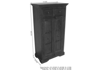 Schrank Akazie 72x38x132 nougat lackiert OXFORD #525