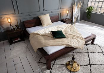 Bett Akazie 140x200x80 tabak lackiert BUENO #033