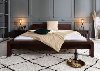 Bett Akazie 140x200x80 tabak lackiert BUENO #033