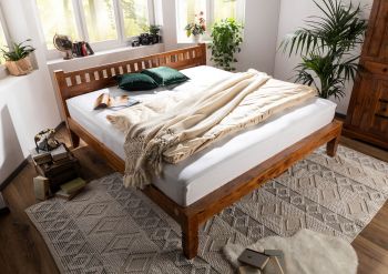 Bett Akazie 160x200x90 honig lackiert OXFORD #222