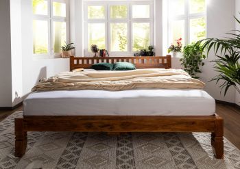 Bett Akazie 160x200x90 honig lackiert OXFORD #222