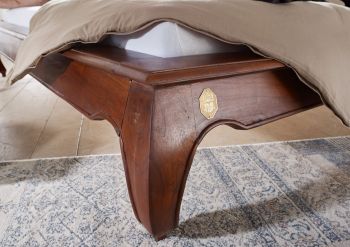 Bett Akazie 160x200x42 nougat lackiert OPIUM #263