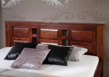 Bett Akazie 160x200x90 nougat lackiert OXFORD #252