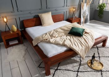 Bett Akazie 160x200x80 honig lackiert BUENO #022