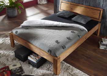 Bett Sheesham 180x200x83  braun geölt NATURE BROWN #522