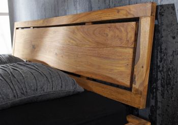 Bett Sheesham 180x200x83  braun geölt NATURE BROWN #522