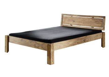 Bett Sheesham 180x200x83  braun geölt NATURE BROWN #522