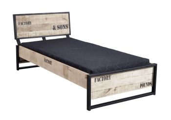 Bett Mango 180x200x91 natur bedruckt FACTORY #141