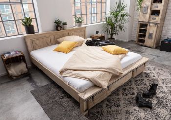 Bett Mango 180x200 whitewash lackiert RAILWAY #342