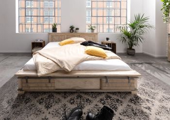 Bett Mango 180x200 whitewash lackiert RAILWAY #342