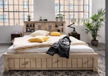 Bett Mango 180x200 whitewash lackiert RAILWAY #343
