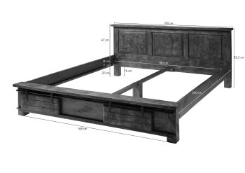 Bett Mango 180x200 whitewash lackiert RAILWAY #342