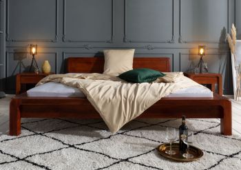 Bett Akazie 200x200x80 honig lackiert BUENO #021