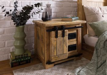 RAILWAY Nachttisch 50x40x45 Mango - Unterschiedliche Farben