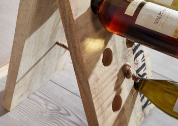 Weinregal 25x28x45 Mango natur bedruckt FACTORY #150