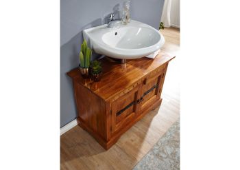 Waschbeckenunterschrank Akazie 88x43x60 honig lackiert OXFORD #01005