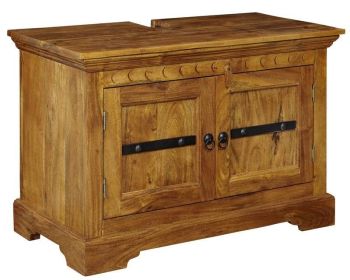 Waschbeckenunterschrank Akazie 88x43x60 honig lackiert OXFORD #01005