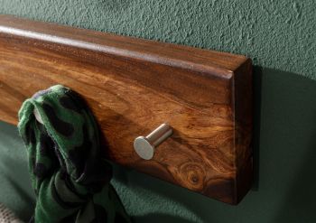 Wandgarderobe Sheesham 70x5x10 walnuss gewachst TORONTO #240