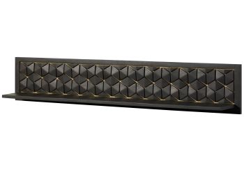 Wandregal Mango 159x22x29 grau geölt DIAMOND #125
