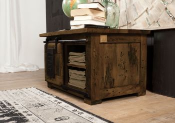 Truhe Mango 76x51x46 braun lackiert RAILWAY #434
