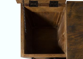 Truhe Mango 76x51x46 braun lackiert RAILWAY #434