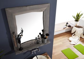 Badspiegel Akazie 70x12x78 grau lackiert PURE ACACIA #603