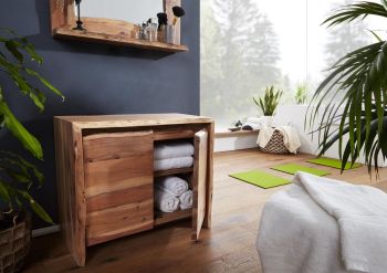 Badschrank Akazie 70x40x60 natur lackiert PURE ACACIA #611