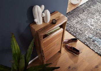 Unterschrank Akazie 40x20x80 natur lackiert PURE ACACIA #614
