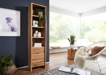 Hochschrank Akazie 45x36x185 natur lackiert  PURE ACACIA #615