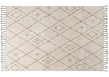 Teppich 150x80 beige/mehrfarbig KAFET