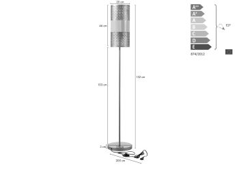 Stehlampe 25x25x152 gold LOS ANGELES #83